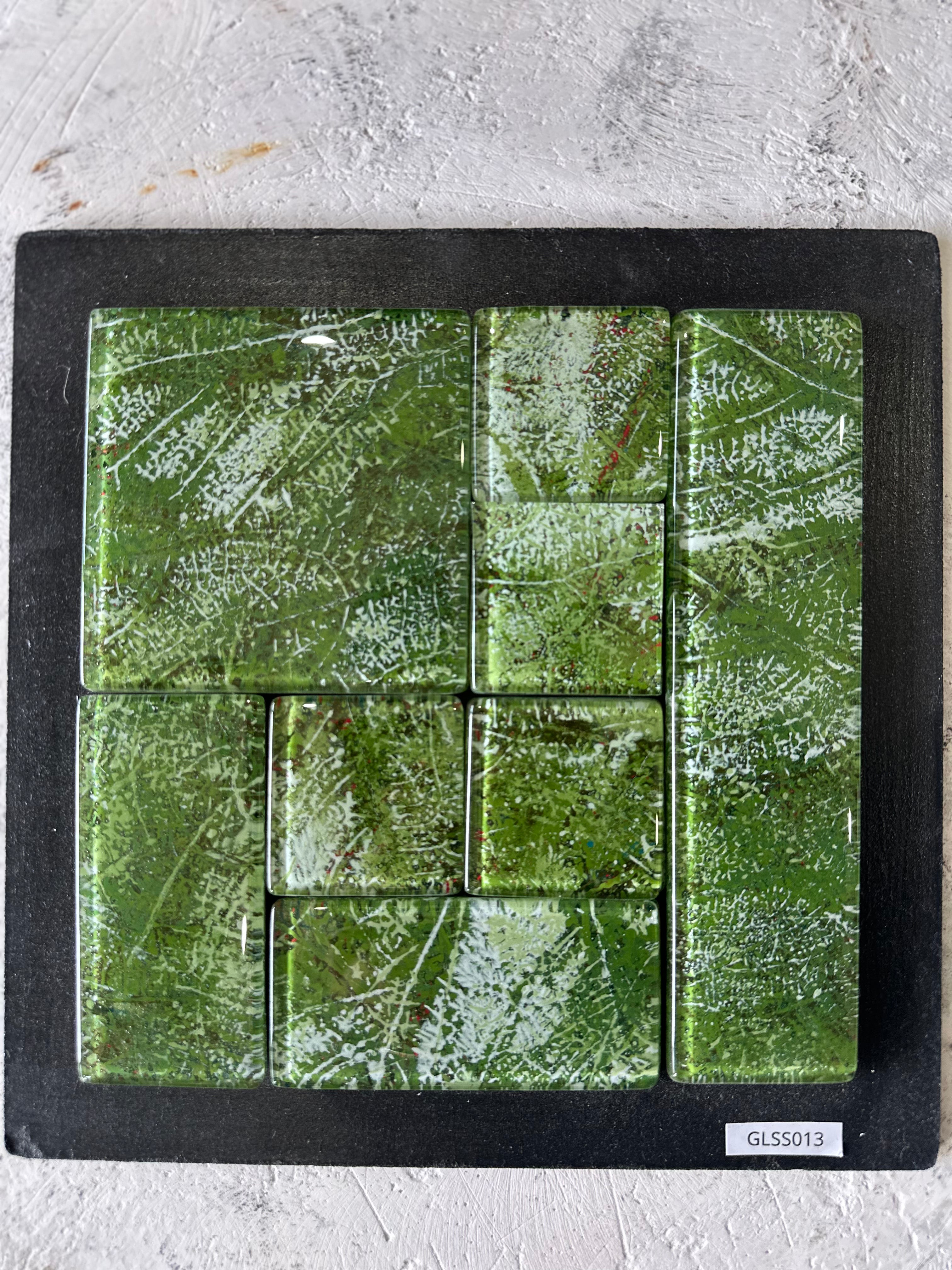 Glass Tile Sample fused glass tile samples by Camdal Atelier